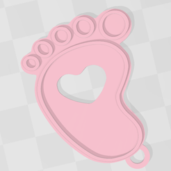 3.png Baby Footprints Key Rings