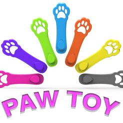 1.jpg Free STL file cat toy paw toy1・Design to download and 3D print