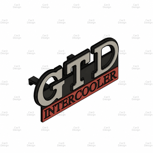GTD INTERCOOLER VW GOLF GTD INTERCOOLER MK2 / MK3 GRILLE EMBLEM ANAGRAM LOGO BADGE [ORIGINAL EMBLEM]