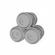 Barrels-Alpha-traingle-2-x-2.jpg STL-Datei Typ Alpha Transporttrommeln・Design zum Herunterladen und 3D-Drucken
