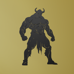 Minotaur-2.png Fichier STL Art mural Minotaure・Modèle à télécharger et à imprimer en 3D