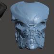 9b.png Bionic Predator Cyborg Biomask helmet mask armor- ULTRA DETAIL cosplay size 2 versions Hi-Poly STL for 3D printing