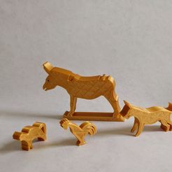 DSC_7441~2.jpg STL-Datei Niedliches Tierspielset - Kannst du sie stapeln?・3D-druckbares Modell zum Herunterladen