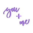 you_me_full.stl YOU + ME SIGN WALL ART 2D