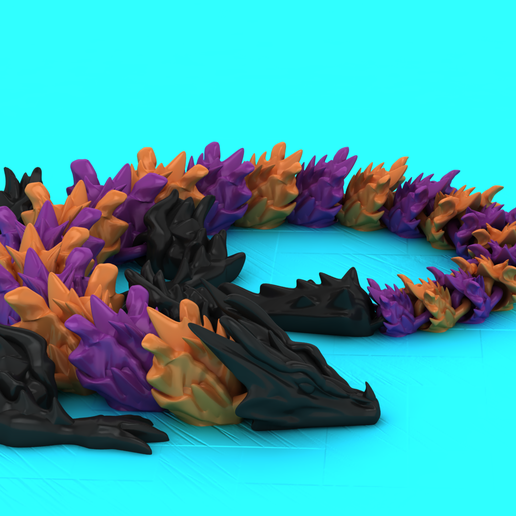 Articulated Shadow Flame Dragon – 3D Printable Flexi Dragon
