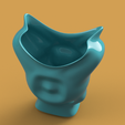 vase307-04-06-07 v1-r0-1.png King coat vase cup vessel holder v307 for 3d-print or cnc