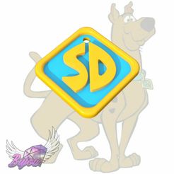 collier-scooby-00-biijou.jpg Archivo STL medalla del perro / médaille scooby doo・Idea de impresión 3D para descargar, Biijou