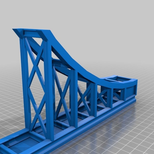 Model railroad, Truss Arch Bridge HO cut in half - 3D model önizlemesi