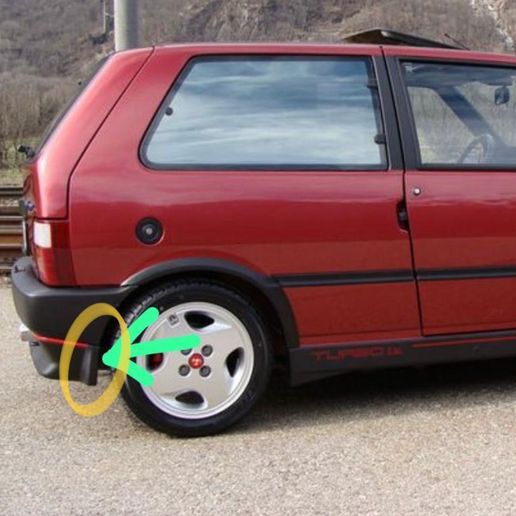 Fiat Uno bumper corner cover