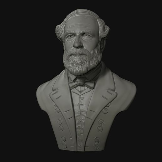 13.jpg General Robert E Lee bust sculpture 3D print model