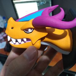 IMG_20220602_164617508.jpg Fichier STL gratuit Dragonary - Tête de dragon de feu・Design pour impression 3D à télécharger