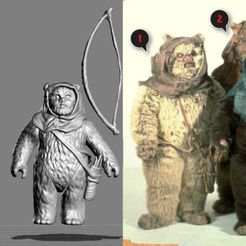 ewok-Wuta-main.jpg STL-Datei VINTAGE STAR WARS KENNER-STYLE WUTA EWOK ACTION FIGUR・Design für 3D-Drucker zum herunterladen