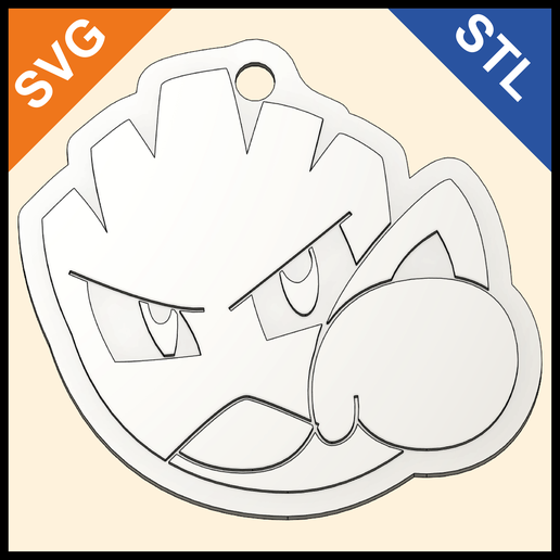 Hitmonchan Keychain – Shuffle-Style Pokémon – STL & SVG