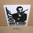 james-bond-007-sean-connery-agente-especial-letrero-cartel-policia.jpg James Bond, Sean Connery, agent, 007, special, sign, poster, logo, print3D, movie, film, film, movie