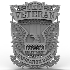 I-AM-A-VETERAN.png Modèle 3D Fichier STL pour CNC Router/Laser & 3D Printer I AM A VETERAN
