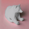 PhotoRoom-20240229_004812.png Sitting Bear [LOW POLY]