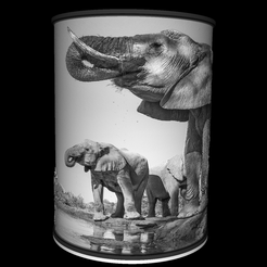 Vue-on_1.png STL file Elephant Lamp・3D printer model to download
