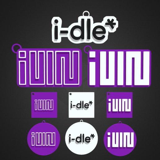 Pack Keychain (G)I-dle 3D | 9 Keyrings