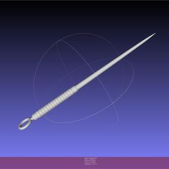 meshlab-2023-02-15-23-23-45-62.jpg STL file Spy x Family Yor Forger Dagger Printable Model・3D printing idea to download