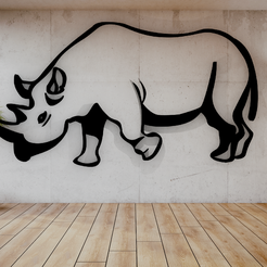 264.png Rhino Design Wall Art