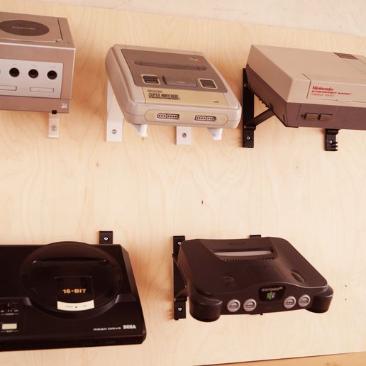 🎮 Wall Mount Nintendo N64 Adjustable Angle Controller Hanger・ STL File ...