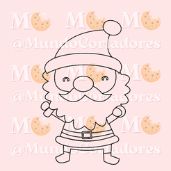 3.png SANTA CLAUS COOKIE CUTTER AND STAMP - CUTTER COOKIES SANTA CLAUS