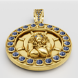 snapshot-36.png Le blason du capitaine : Médaillon de barre et de bélier en or 14K avec accents de saphir