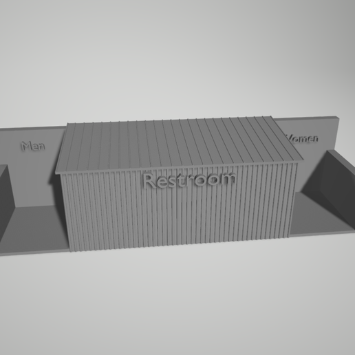🚻 N Scale Park Restroom・Free STL File for 3D printing・Cults