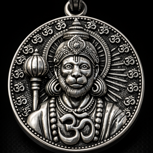 Lord Hanuman Om Pendant