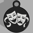 Theater-Masks-Keyring-v2.png Брелок для ключей "Театральные драматические маски