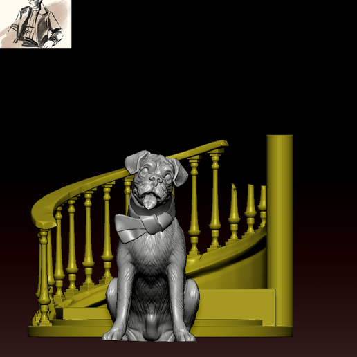 Estrela Mountain Dog Scarf - 3D print 3D model