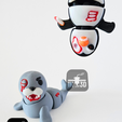 1-Flexi-Mini-Toy-Animal-Fidget-Toy-STL-Penguin-Sea-Lion-Kechain.png Mini Flexi Bundle - Killer Penguin + Sea Lion + Diorama
