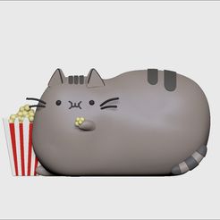 1.jpg 3D file Pusheen Popcorn - Cat・Template to download and 3D print