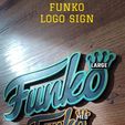333494438_1250502395548954_6353212223952777926_n.jpg Funko Logo LARGE logo  / Cake Topper/ Party decor/ Funko pop decor / Gifts