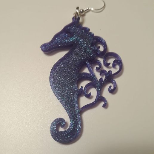 Seahorse Earring 3 3D model