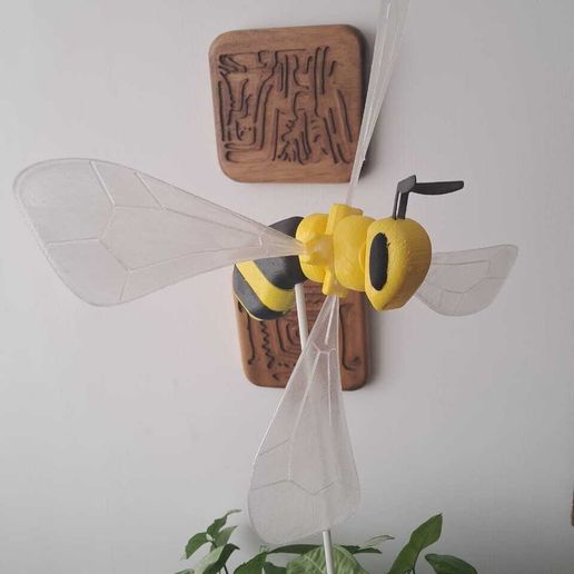 🐝 3D Printed Bee, a Whirligig. Garden gadgets – STL Files.・Free STL ...