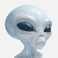 Alien-C_6.png 👽 Classic Grey Alien Bust C - Detailed  Model 🛸