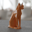 12.png STL-Datei Statuette einer sitzenden Katze low poly kostenlos・Modell zum 3D-Drucken zum herunterladen