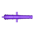 pusk23_barrel_obj.obj model of an old naval gun for 3D print and cnc