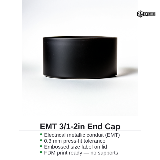 🔚 EMT 3-1/2 Inch Conduit End Cap — Press-Fit Electrical Metallic Tubing ...