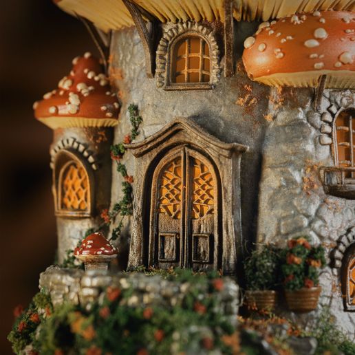 5.jpg Mushroom Cottage - Lámpara Fantasy Cozy Fairy Tale
