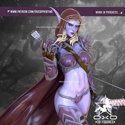 OXO3D_Sylvanas_SFW_09.jpg Archivo 3D Diorama de Sylvanas y Bolvar Fordragon de World of Warcraft・Objeto de impresión 3D para descargar