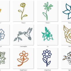 Collection.png Flower 2D Wall Art