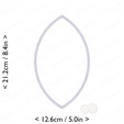 almond~8in-cm-inch-top.png Almond Cookie Cutter 8in / 20.3cm