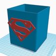SUPERMAN-1.1.jpg SUPERMAN Pen Jar// Pens Jar SUPERMAN