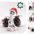 il_fullxfull.5492824544_bxa8.jpg Articulated Skelly Santa Ornament by Cobotech, Christmas Gift, Articulated Toys, Holiday Decor, Unique Holiday Gift