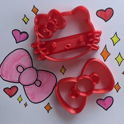 PXL_20220128_160813169.MP.jpg STL file Hello Kitty cookie cutter set・3D printable model to download