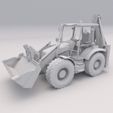 Backhoe Loader JCB 1.jpg Retroescavadora JCB PRINTABLE Veículo 3D Digital STL File