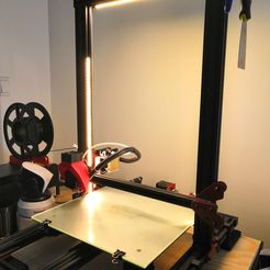 IMG_20190502_231420.jpg Free STL file Support ruban LED (CR10 U20 U30 sans vis - without screw) + Switch ON/OFF・Object to download and to 3D print