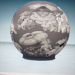 20230512_082713.jpg STL file Pokémon lithophany grass 1・3D printing idea to download